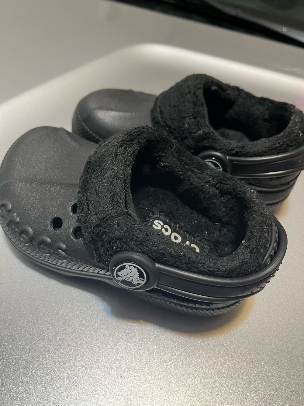 CROCS Kids Classic Fuzzy Lined Clog - Black